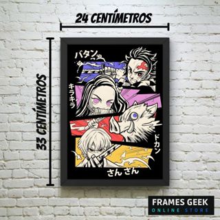 Quadro Decorativo Demon Slayer Desenho Anime Salas Quartos Decorações Com  Moldura G01