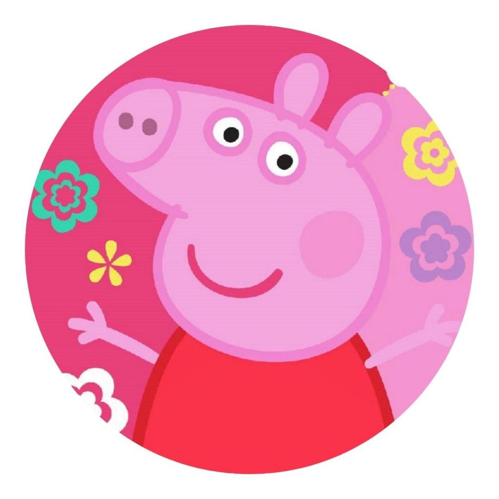 Painel Lona Redondo Peppa Pig Desenho Decora o Festa Shopee Brasil