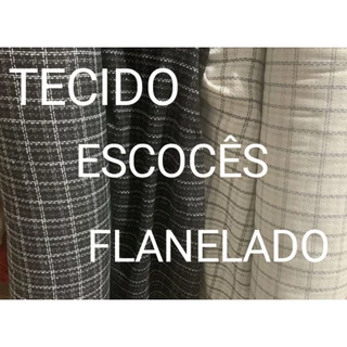 TECIDO XADREZ ESCOCÊS FLANELADO - 100% POLIÉSTER - 1m x 1,50m