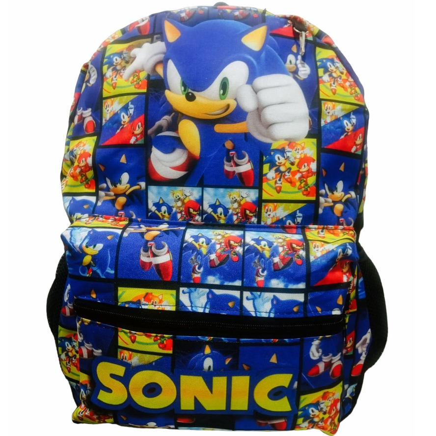 Mochila Sonic Infantil Juvenil Espaçosa Escolar Costas | Shopee Brasil