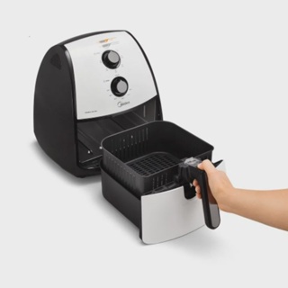 Fritadeira Sem Óleo Midea 4 Litros Branca e Preta – 127 Volt