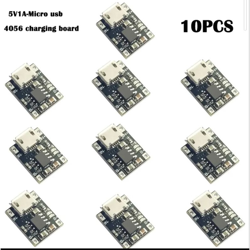 10 unidades Mini Tp4057 USB MICRO módulo de carga para bateria de lítio ...