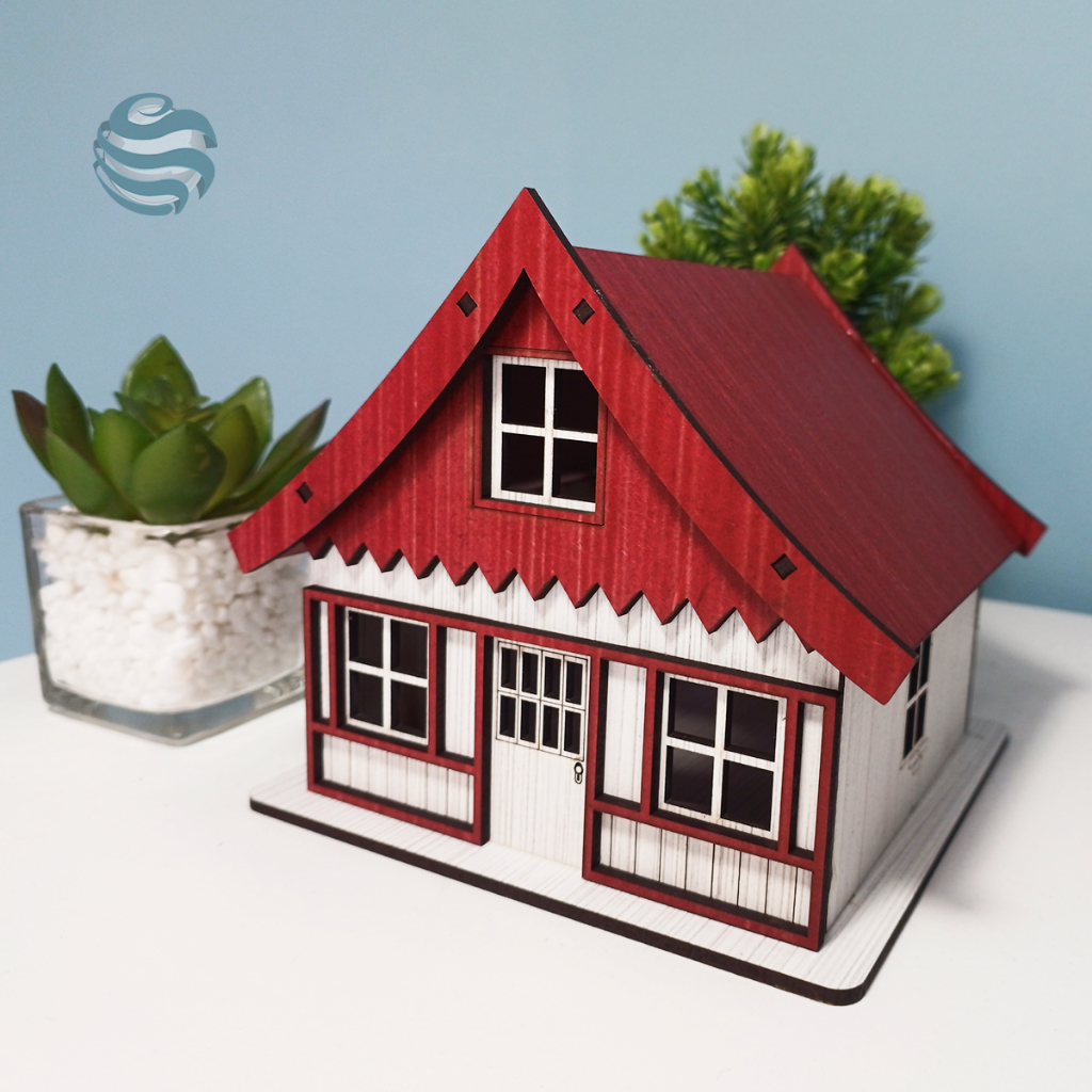 Mini Casinha Gaúcha Brinquedo Maquete Jardim Vaso Suculenta