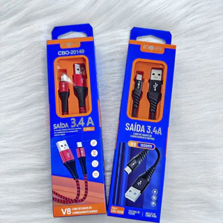 Cabo Usb dados e carregamento Inova 3.4A Micro USB v8 1m
