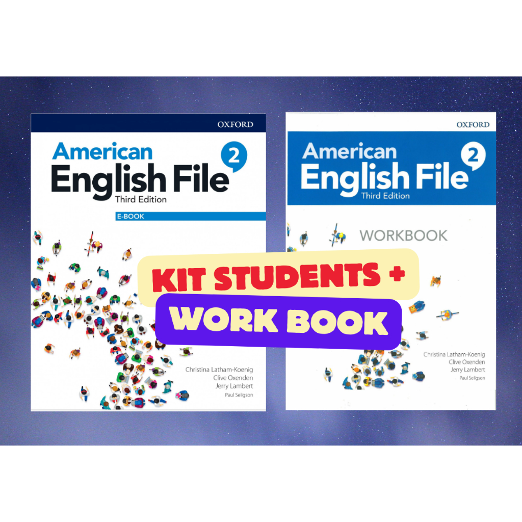 American English File Level 2 Third Edition Student book + Workbook( Melhor qualidade de Impressão)