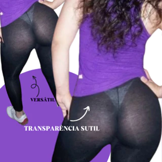 Kit 2 Calças Legging Semi Transparente Modelo Kardashians