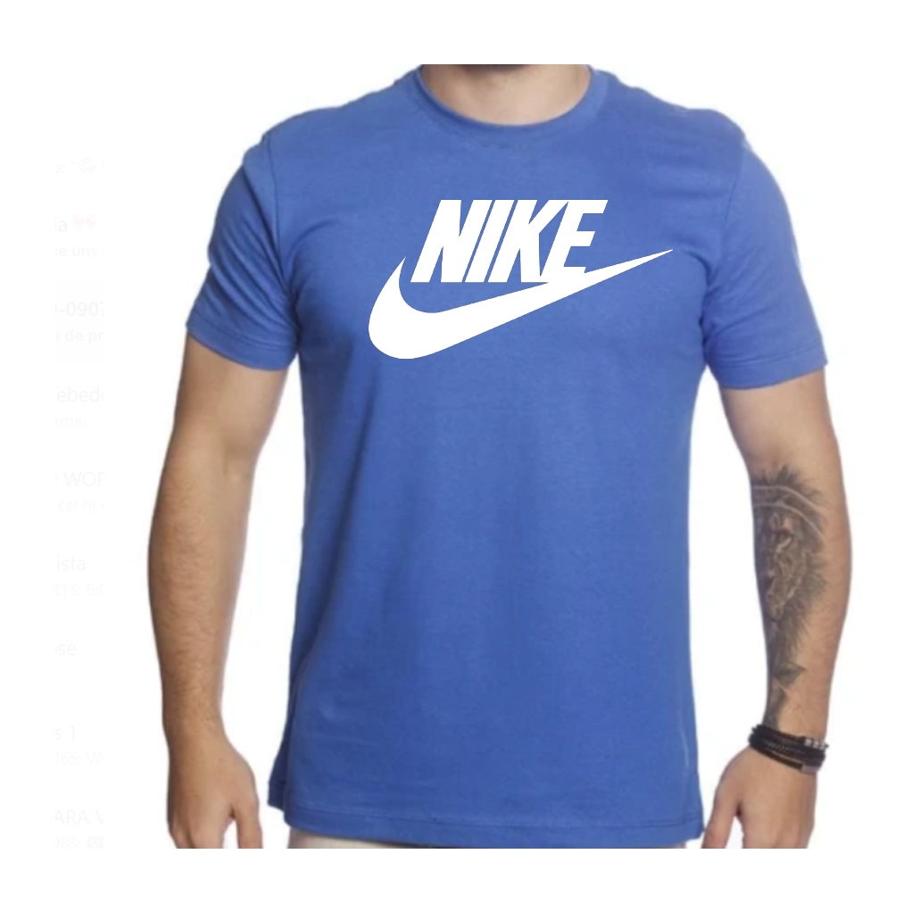 PLUS SIZE - Camiseta Unissex NKE Logo Blusa 100% Algodão - Tamanhos G1 ao G3