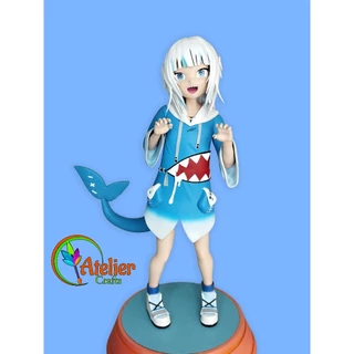 Action Figure Gawr Gura Hololive Vtuber 26cm - Resin Figure 1/6 Scale - Original Boneca Anime Kawaii - Character Gawr Gura Resina Figure Statue GK Handmade
