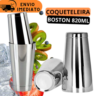 Coqueteleira Inox Boston Profissional 2 Copos 820 Ml Para Drinks Para Barman Para bares Coqueteis Caipirinha