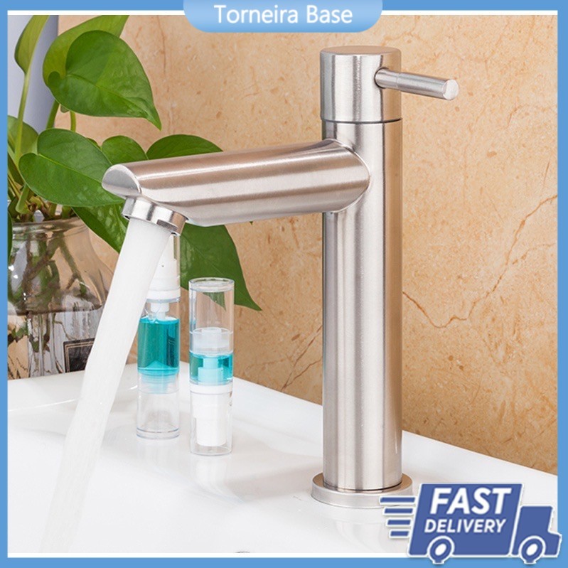 Torneira Bacia em Aço Inox 304 Torneira Bacia Inox Torneira Banheiro