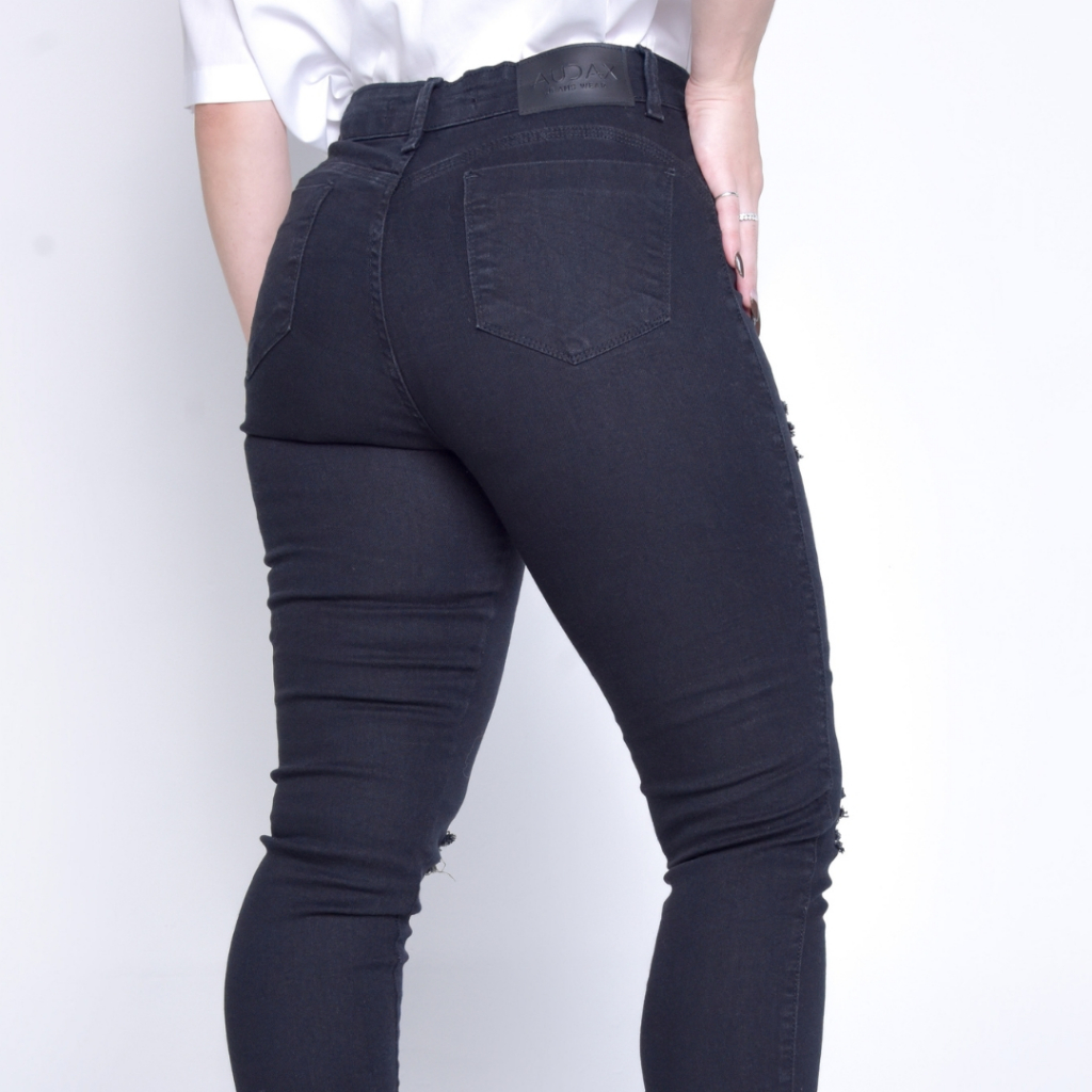 Calça Jeans Preta Skinny com Lycra Cintura Alta Corte do Jeans Empina  Confortável Moda Feminina., Calça Feminina Nunca Usado 75292980