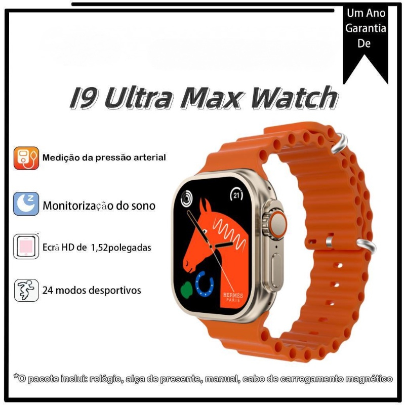 Relógio inteligente I9 Ultra Max 2.19 função Nfc de detecção de integridade de tela HD