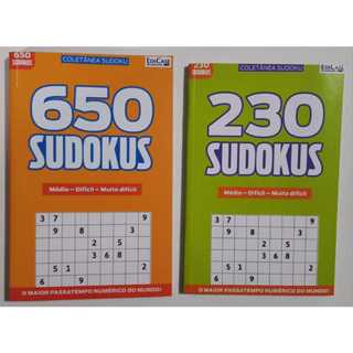 Livro Sudoku Ed. 27 - Médio/Difícil - Só Jogos 9x9 - 2 jogos por