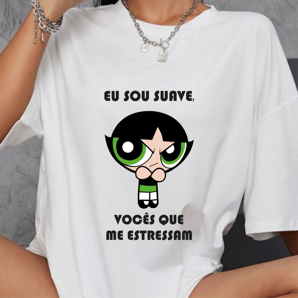 Camiseta Feminina Meninas Super Poderosas Docinho Chemical Baby Look