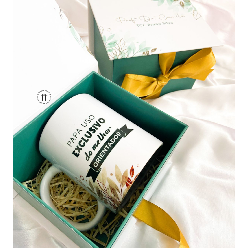 PRESENTE PARA BANCA DE TCC - CAIXA + CANECA PERSONALIZADA | Shopee Brasil
