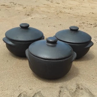 Jogo de Panela de Barro Capixaba 03 Unidades 1500ml - Fogão a Lenha e Gás