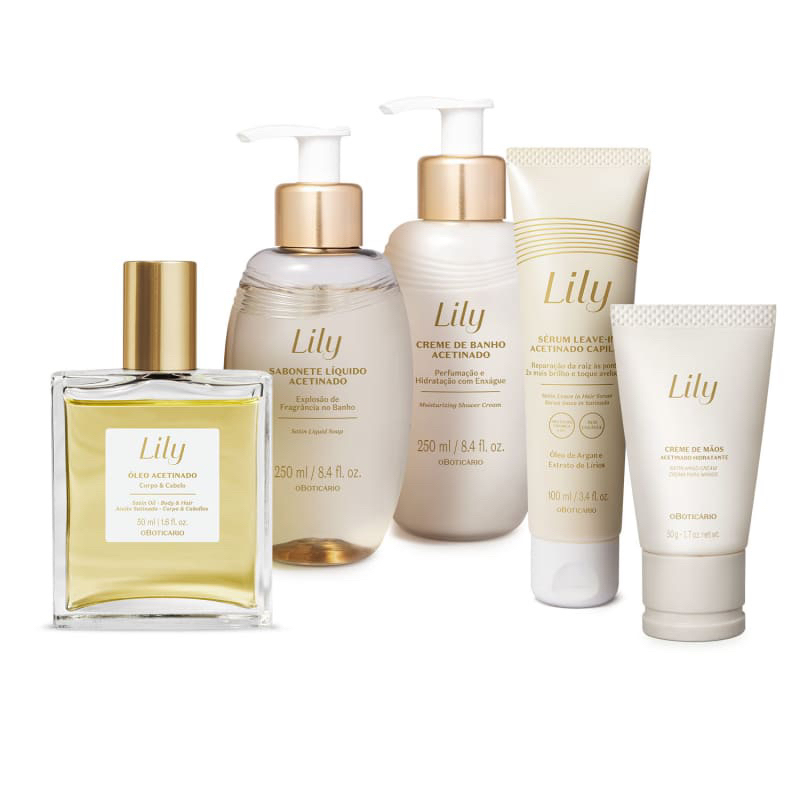 Kit Lily Corpo e Cabelo (5 itens) | Shopee Brasil