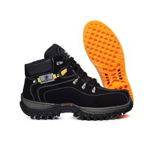 Bota Masculina Polo Fran Original Couro Botina Adventure