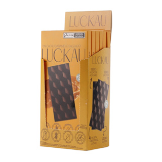 Display Barras Chocolate 70% Caramelo Salgado SEM GLÚTEN SEM LACTOSE SEM AÇÚCAR - 6 unidades de 75g - 450g