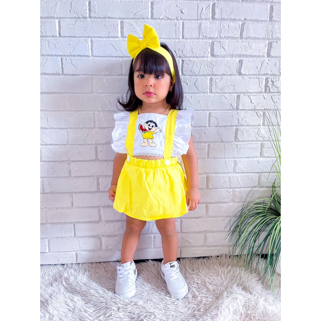 Fantasia Pikachu Saia +tiara + Body Bordado Infantil