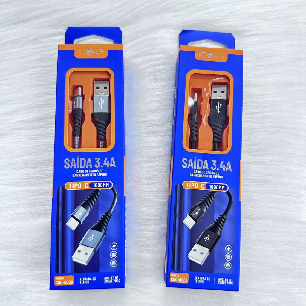 Cabo Inova 3.4a Tipo-c Carga Rápida 1 Metro