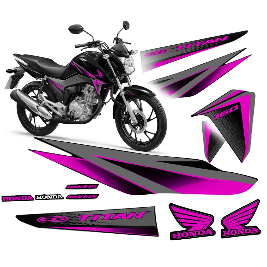 Adesivo refletivo de roda moto Honda Biz rosa feminino 15 pç em Promoção na  Americanas