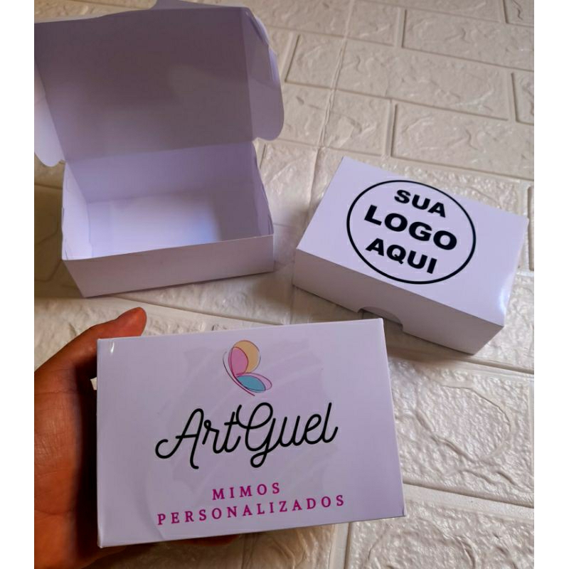 10 caixas com sua Logo / arte personalizada lembrancinha | Shopee Brasil