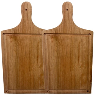 Kit 2 Tabúa de Madeira cozinha Area Goumet Cortar carne Tempero