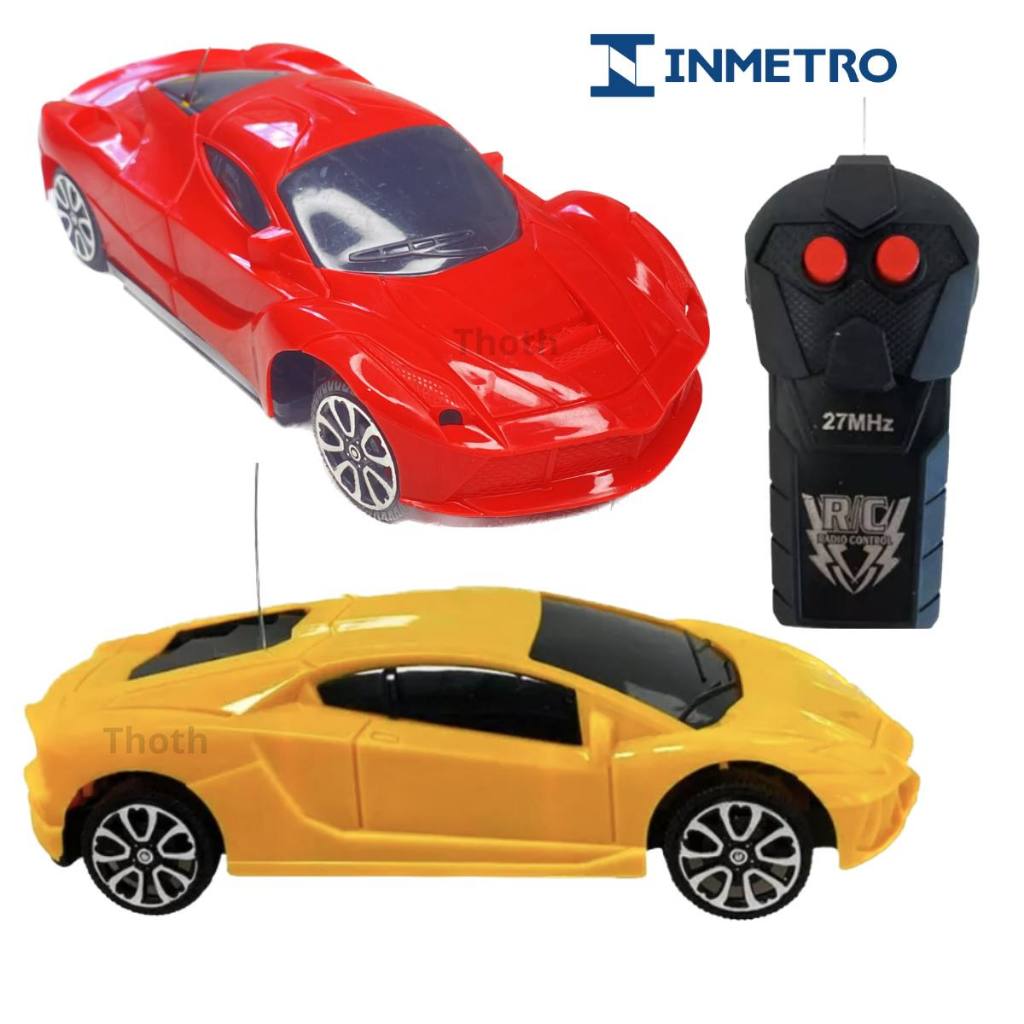 Ferrari / Lamborghini Carro Carrinho Controle Remoto Leds Rodas Farol 7  Funções