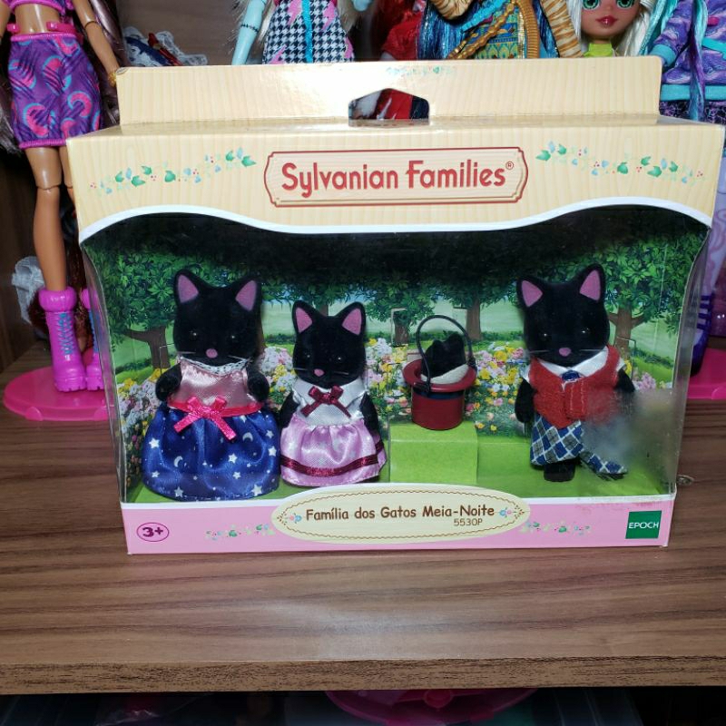 Sylvanian Families - Família Gatos meia-noite/Midnight Cat