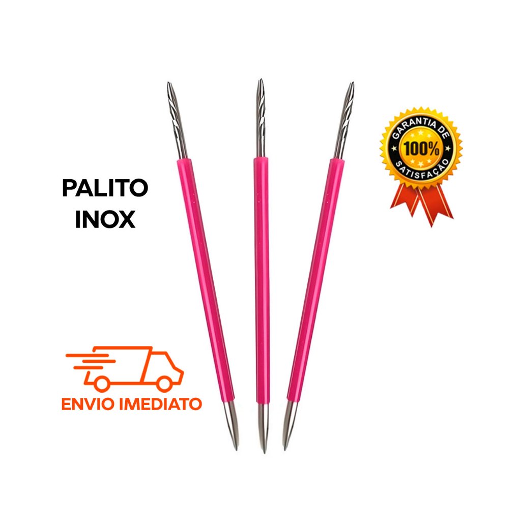 Kit 3 Palitos de Unha Inox Bastão Isis Cutelaria Profissional | Shopee ...