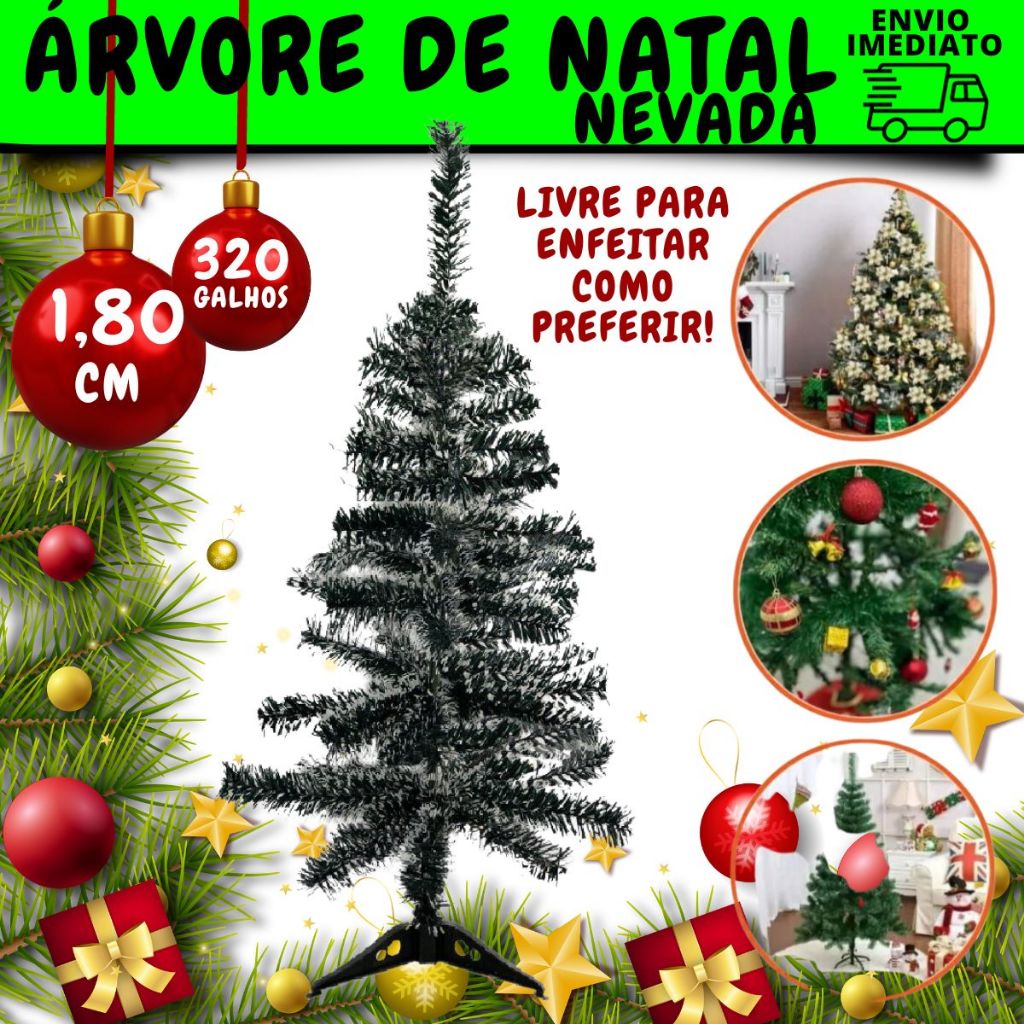 Árvore De Natal Pinheiro Luxo 1,80 Altura 750 Galhos em Promoção na  Americanas