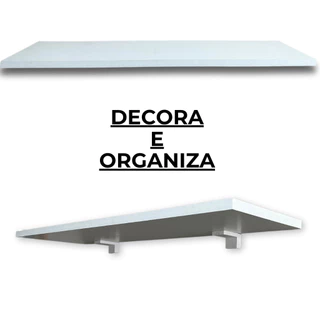 Kit Prateleiras Brancas Decorativas - com Kit de Instalação - Organizador, Decoração, Sala, Escritório