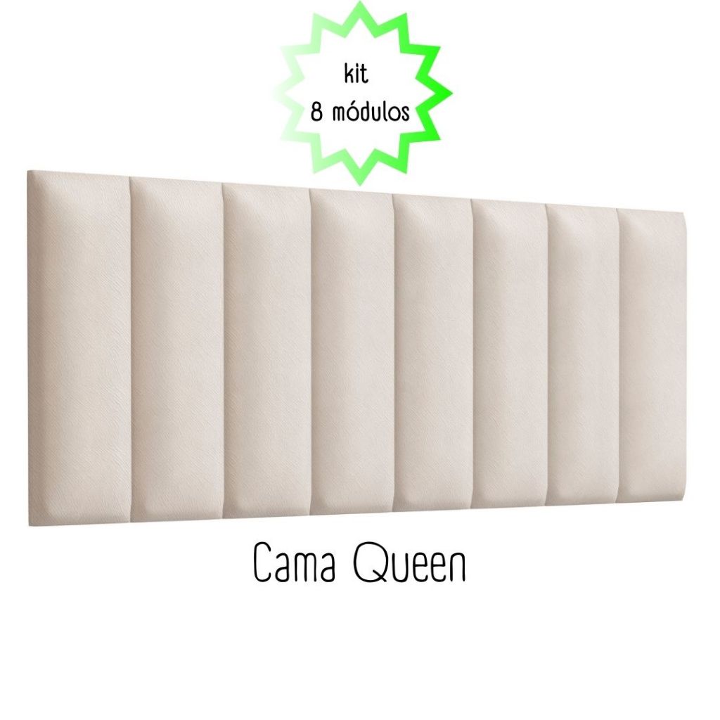 Cabeceira Estofada Casal/Queen 160cm Multimóveis CR35166 Chumbo