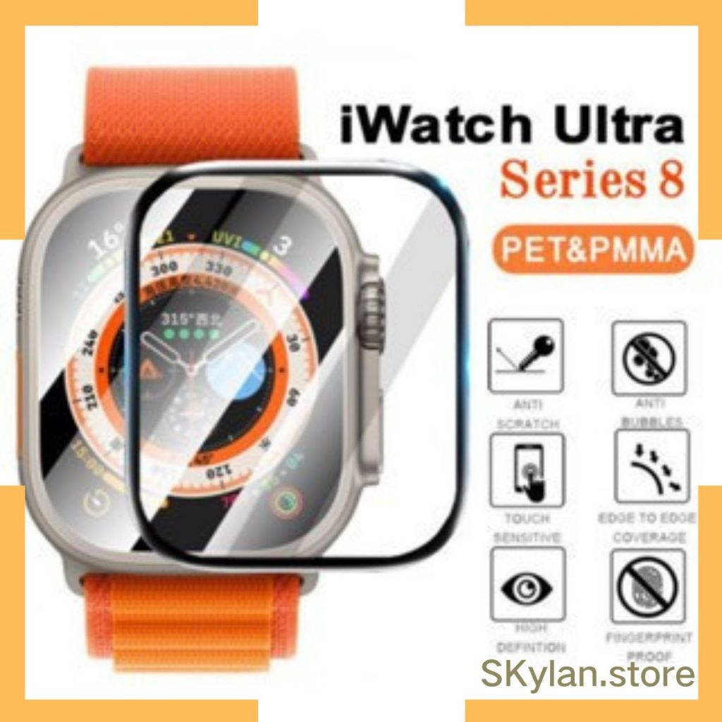 Pelicula De 3d Borda Preta p/Smartwatch Para Apple Watch ultra Séries 8 49mm