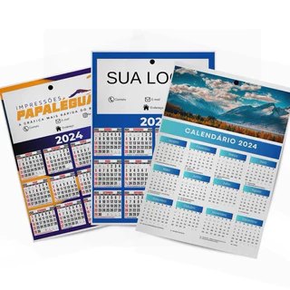 Calendário 2025 folhinha parede personalizado