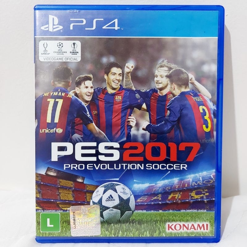 Jogo Pro Evolution Soccer 2017 Pes 17 Playstation 4 Ps4 Mídia Física  Futebol Usado