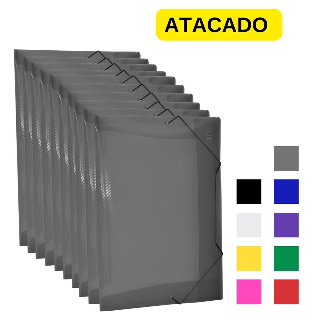 Pasta Com Elástico Ofício Cores Organizar Documentos Com 5 Ou 10 Unidades