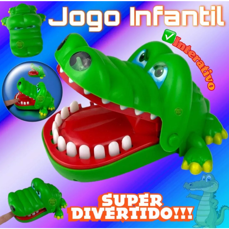 Jogo Crocodilo Dentista - Brinquedo Infantil Educativo Poli