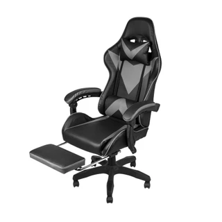 Cadeira Gamer Hawker Boxbit Cinza Rodizio apoio para os pés