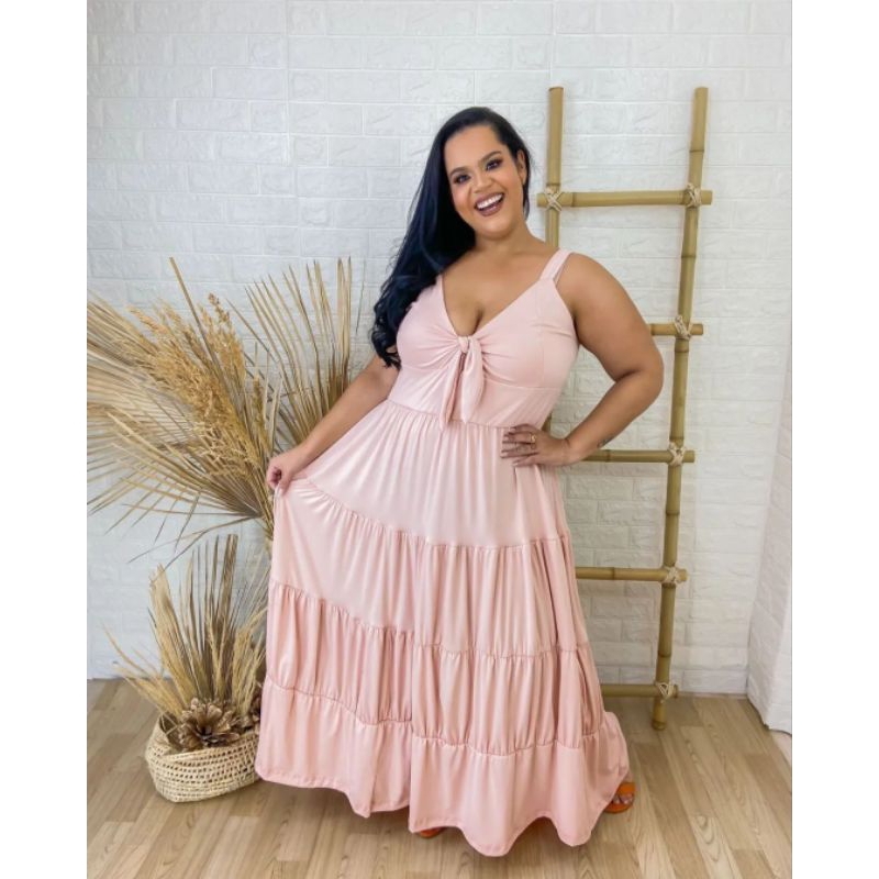 Vestido longo plus size Natal, ano novo, festas fim de ano