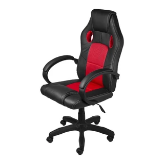 Cadeira Gamer Boxbit Raptor Game Preta e Vermelha giratória