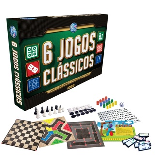 Jogo 4x1 Kit Jogos Xadrez Ludo Damas e Trilha em madeira MDF Formato de  estojo Acompanha Regras de Todos os Jogos