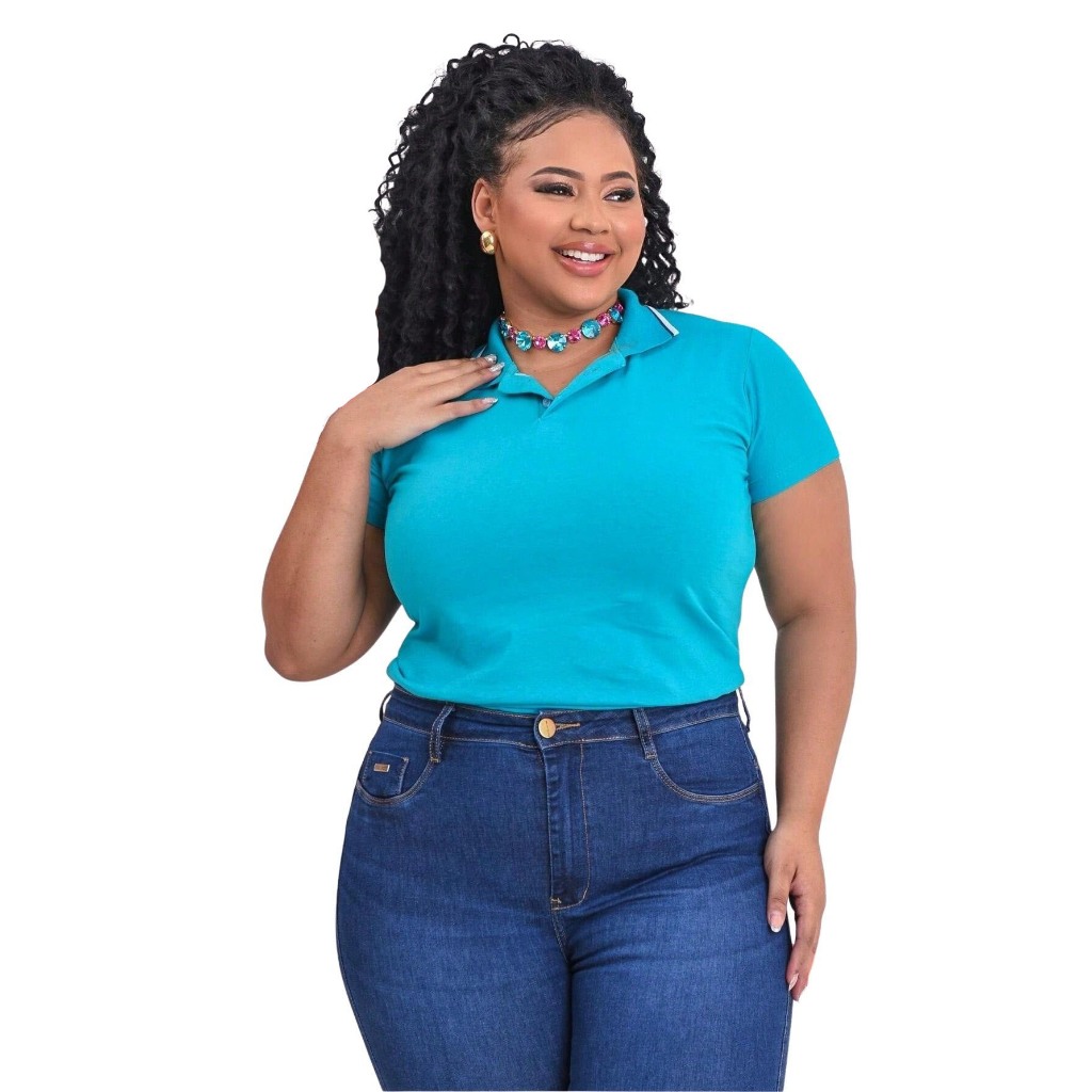 Polo plus size store feminina