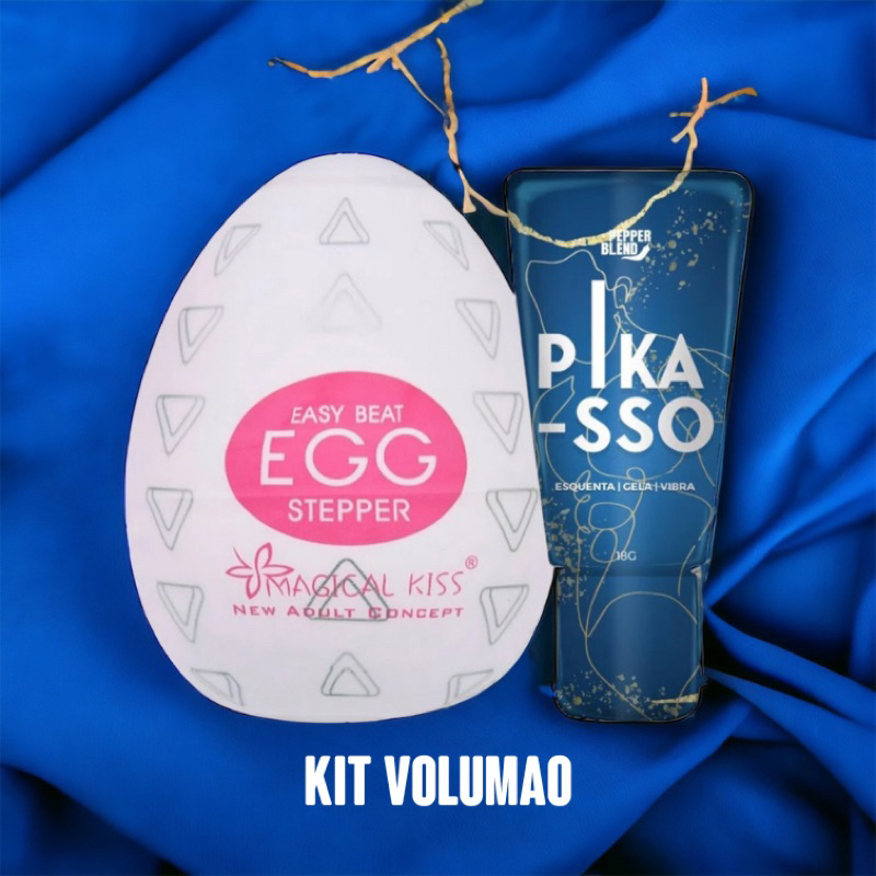 Kit Pikasso gel estimulante masculino , Masturbador masculino ovinho Egg, Sensações Intensas, Prazer Garantido