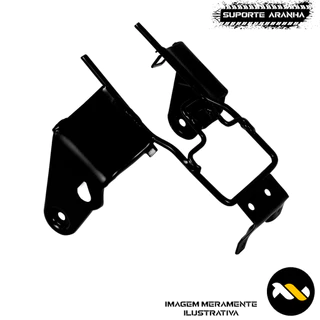Suporte De Farol Modelo Aranha Compatível Com Ybr 125 2000 a 2008 Cromado e Preto Pro Tork