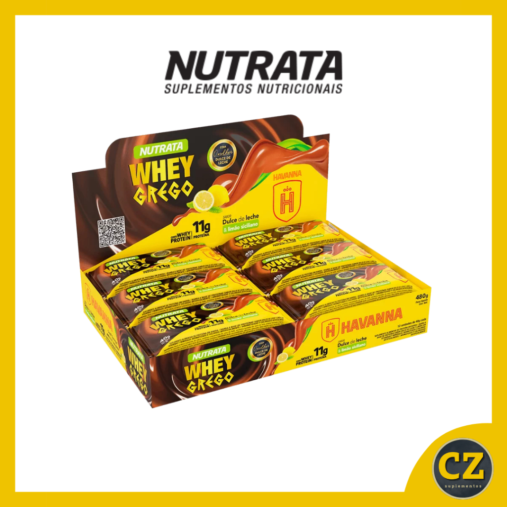 Whey Grego Bar Doce de Leite com Limão Havanna 12X40g – Nutrata