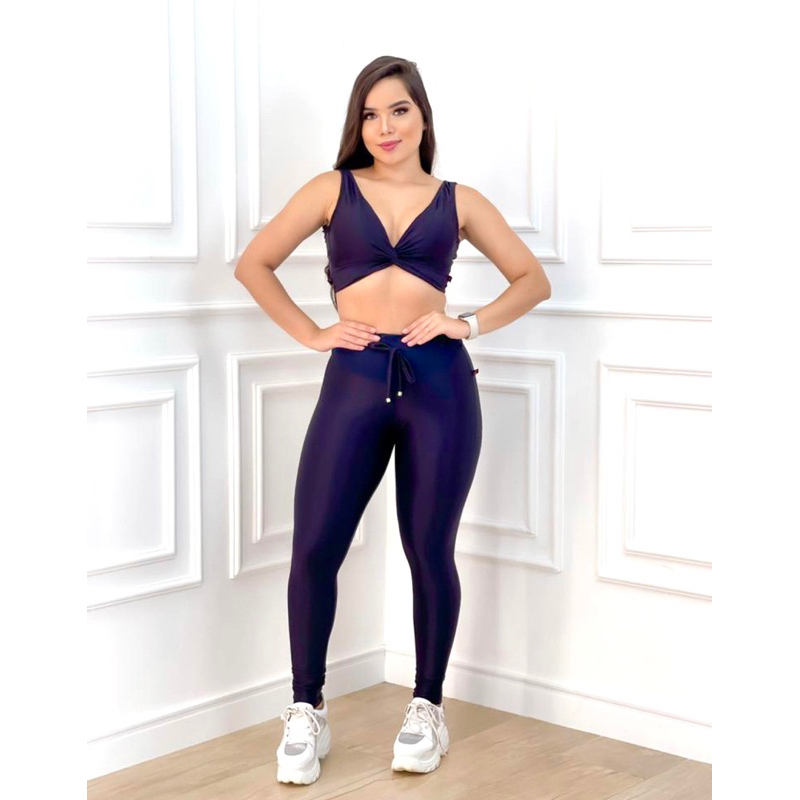 Legging Academia Degrade Feminina Recortes Cós Alto Poliamida Orbis