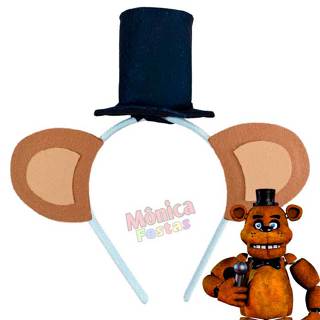 Tiara FNaF Raposa Jogo Terror Freddy Tiara Adereço Fantasia