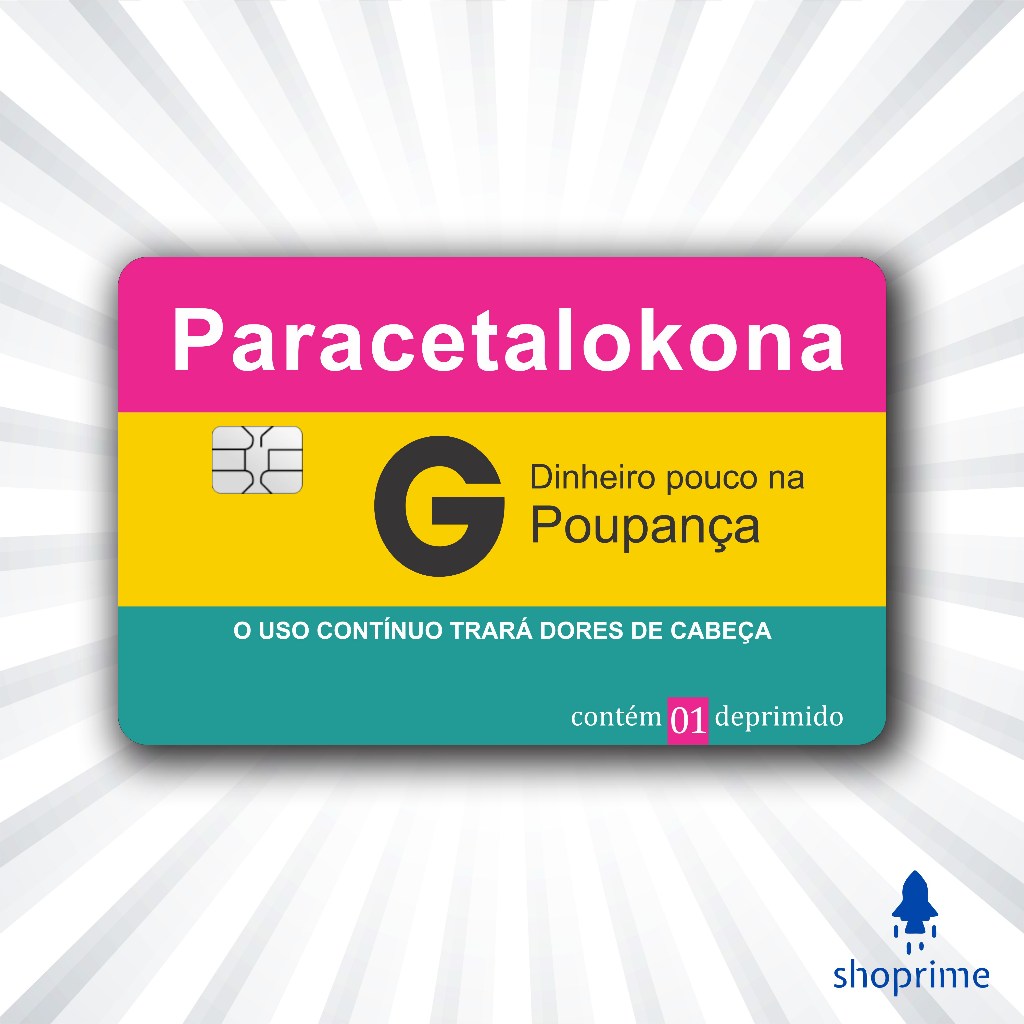 Adesivo Para Cartão De Crédito E Débito Paracetalokona